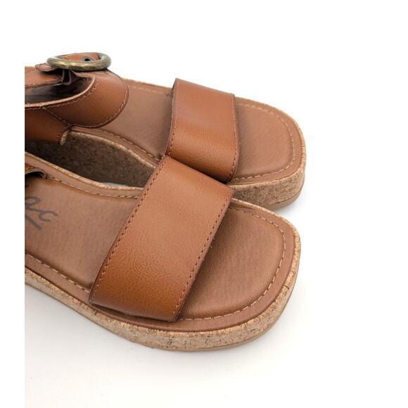 Zodiac Glory Platform Wedge Sandals Buckle Strap Women's Brown Size US10M EU41 - Picture 9 of 11
